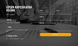 E-Mail Cím, Telefon A Kép Hátterében - HTML Oldalsablon