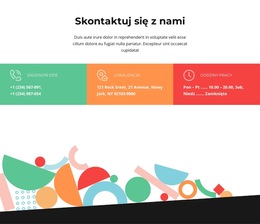 Skontaktuj Się Z Nami Za Pomocą Kolorowych Komórek - Szablon Strony Docelowej