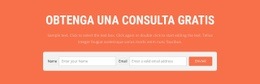 Obtenga Una Consulta Gratis - Hermosa Plantilla De Una Página