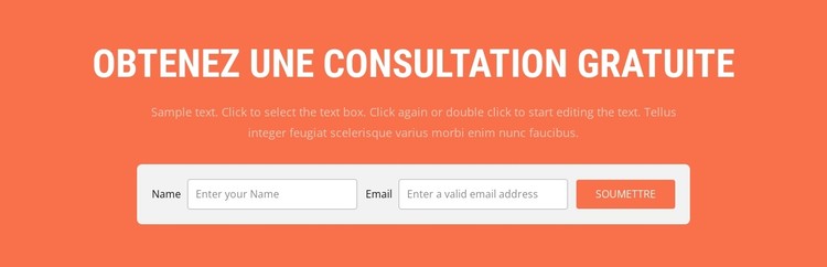 Obtenez une consultation gratuite Modèle CSS