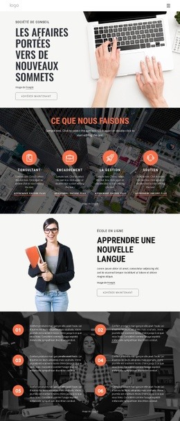 Comment Le Conseil Aide À Accélérer Le Succès - Modèle Professionnel Personnalisable D'Une Page