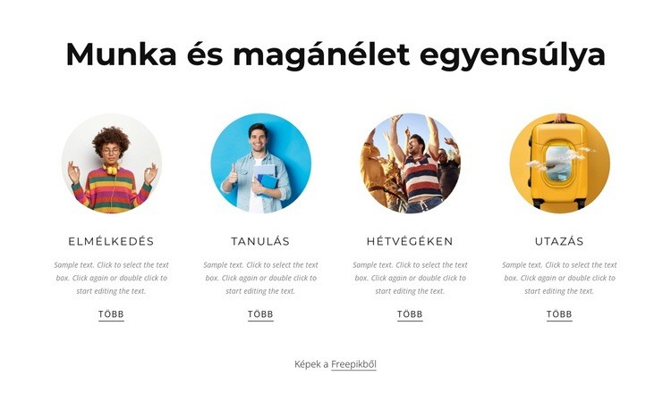 A munka és a magánélet egyensúlya és időgazdálkodás Sablon