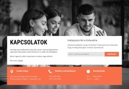 Elérhetőségek Feliratkozási Űrlappal – Webhelytervező Sablon