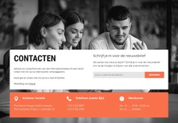 Contacten Met Inschrijfformulier CSS-Websitesjabloon