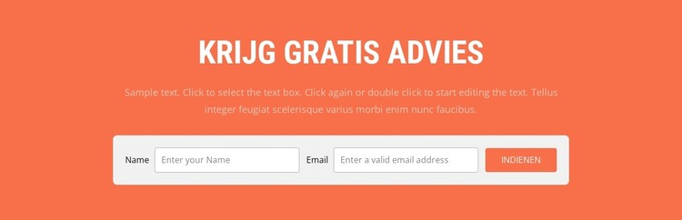 Krijg gratis advies HTML-sjabloon
