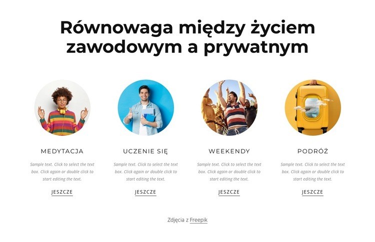 Równowaga między życiem zawodowym i prywatnym a zarządzanie czasem Szablony do tworzenia witryn internetowych