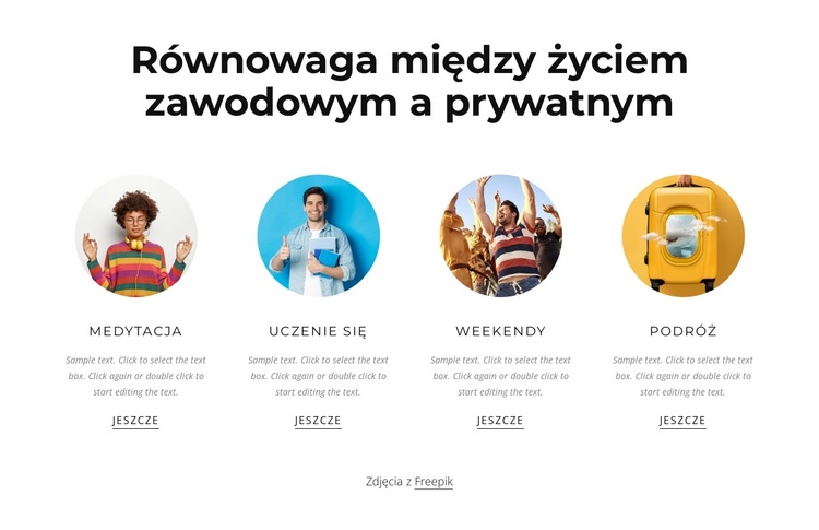 Równowaga między życiem zawodowym i prywatnym a zarządzanie czasem Motyw WordPress