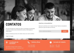 Contatos Com Formulário De Inscrição - Tema WordPress Premium