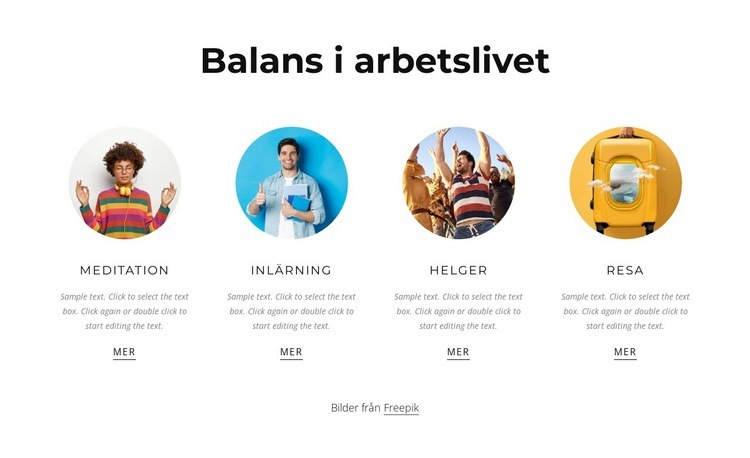 Arbetslivsbalans och tidshantering Hemsidedesign