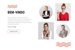 Bloco De Boas-Vindas Com 4 Imagens Modelo HTML5 E CSS3