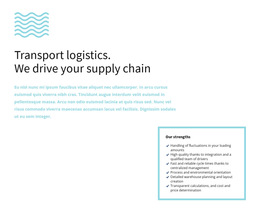 Text And Waves Transportation Website Template