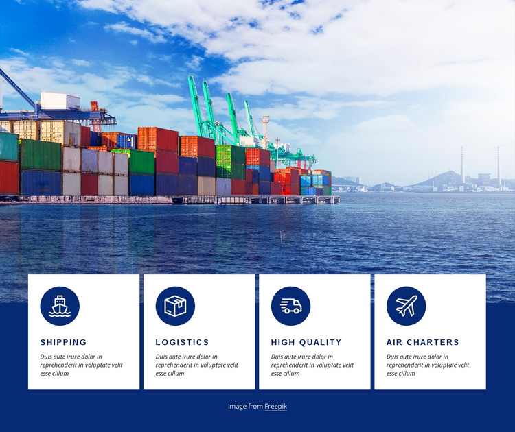 Smart logistics One Page Template