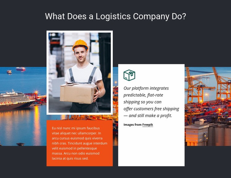 Logistická společnost Html Website Builder