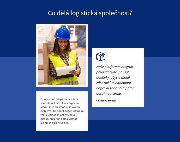 Dopravní logistika Šablona CSS