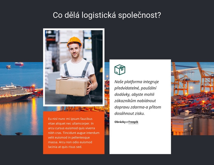Logistická společnost Šablona webové stránky