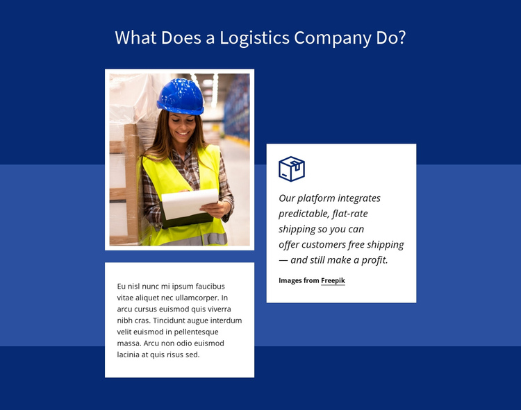 Transport logistics One Page Template