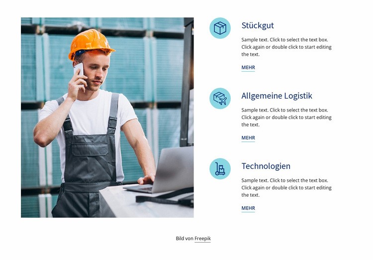 Straßentransportlogistik HTML Website Builder