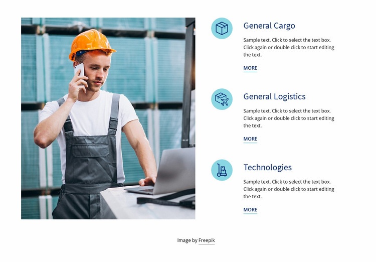 Road transport logistics Homepage Design