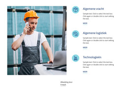 Logistiek Over Het Wegvervoer - HTML-Webpaginasjabloon