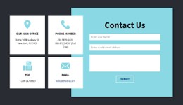 Contact Info Block Basic CSS Template