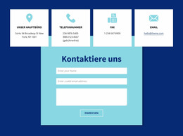 Kontaktieren Sie Uns Formular Und Adresse