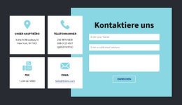 Kontaktinfoblock - Benutzerdefiniertes Website-Design