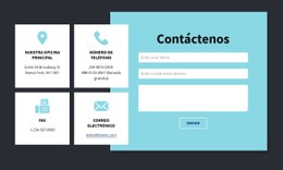 Bloque De Información De Contacto Plantilla CSS Básica