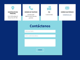 Contáctenos Formulario Y Dirección