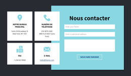 Bloc D'Informations De Contact Agence De Création
