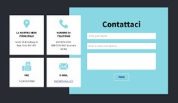 Modello Esclusivo Di Una Pagina Per Blocco Informazioni Di Contatto