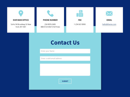 Built-In Multiple Layout For Contact Us Form And Adress