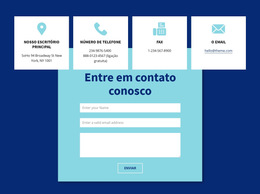 Formulário E Endereço De Contato - Modelo De Site Simples