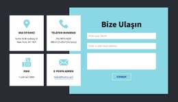 İletişim Bilgisi Bloğu Temel CSS Şablonu