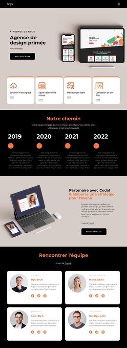 Agence Digitale Inspirante - Modèle HTML Réactif
