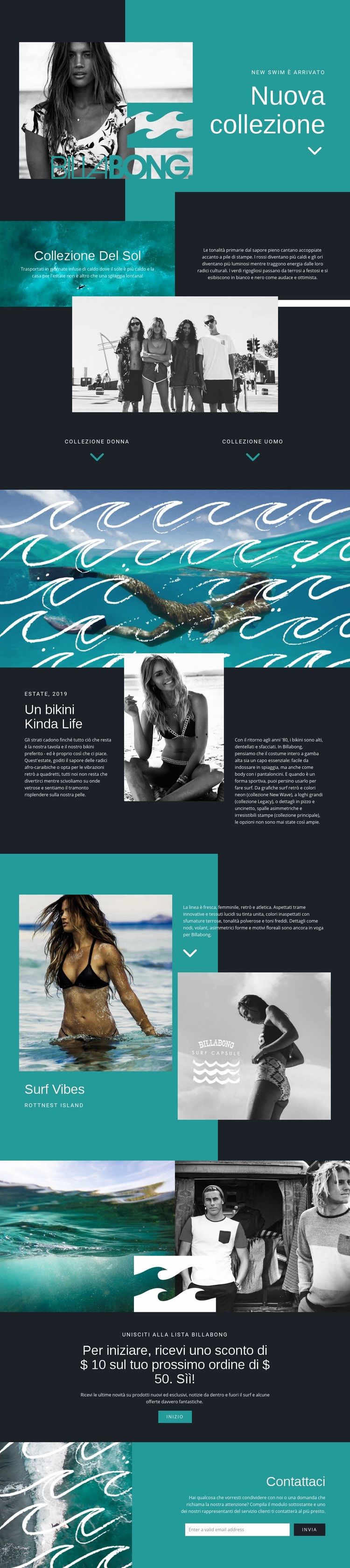 Billabong Modelli di Website Builder