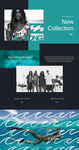 Ready To Use Site Design For Billabong