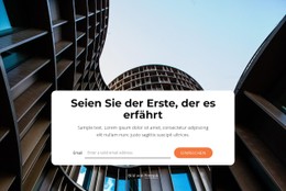 Seien Sie Der Erste, Der Es Erfährt HTML5- Und CSS3-Vorlage