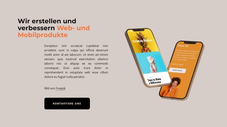 Website-Designs, die unser Unternehmen gerade gestartet hat Eine Seitenvorlage