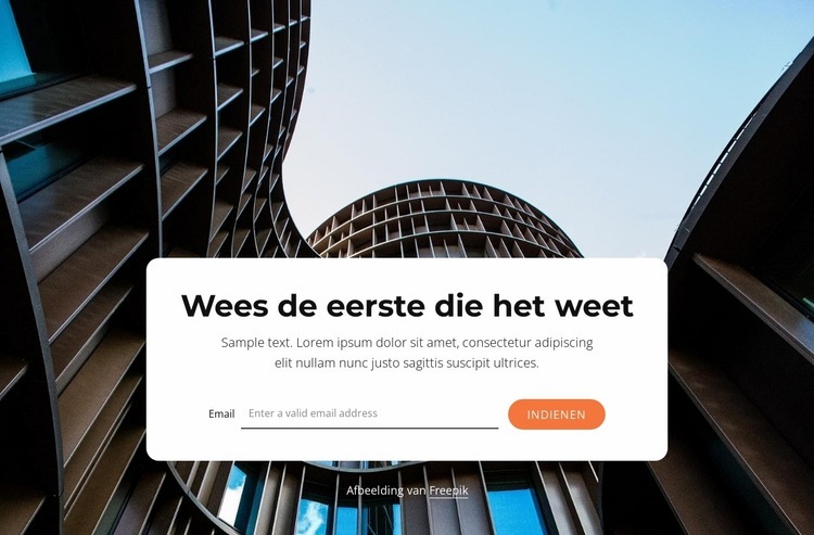 Wees de eerste die het weet Html Website Builder