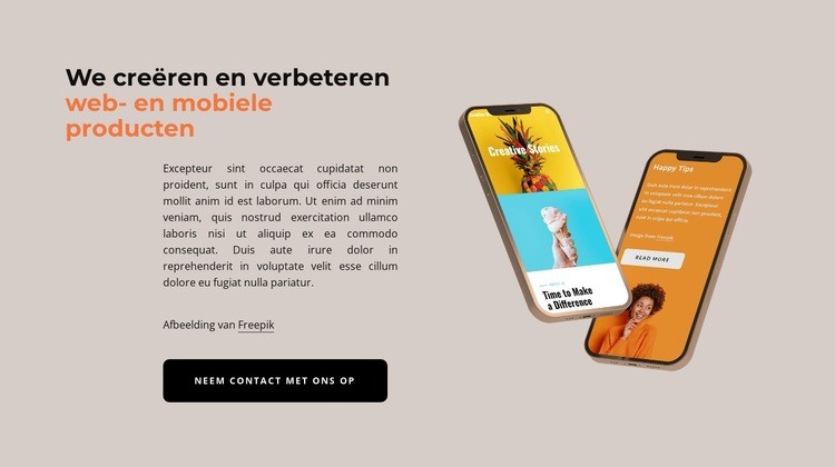 Website ontwerpen ons bedrijf is net gelanceerd HTML5-sjabloon