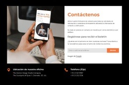 Maqueta De Sitio Web Más Creativa Para Números De Teléfono Y Dirección