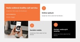 Mřížka S Barevnými Ikonami A Texty – Kód Šablony HTML