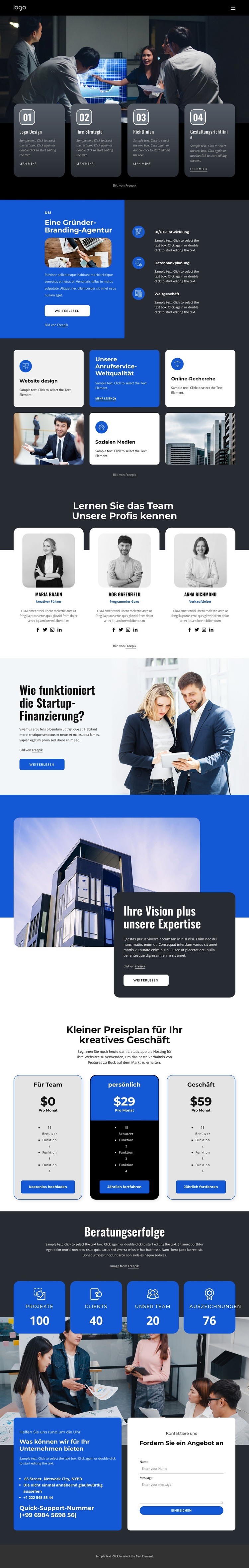 Geschäftsanalyse HTML Website Builder