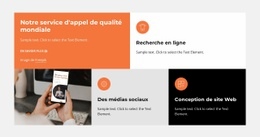 Grille Avec Icônes Et Textes Colorés - Créateur De Sites Web Réactifs