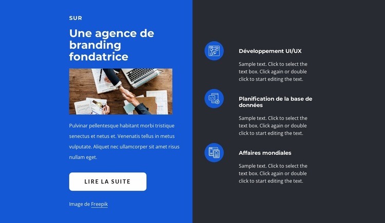 Identité d'entreprise et design Modèles de constructeur de sites Web