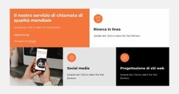 Griglia Con Icone E Testi Colorati - Tema Della Pagina