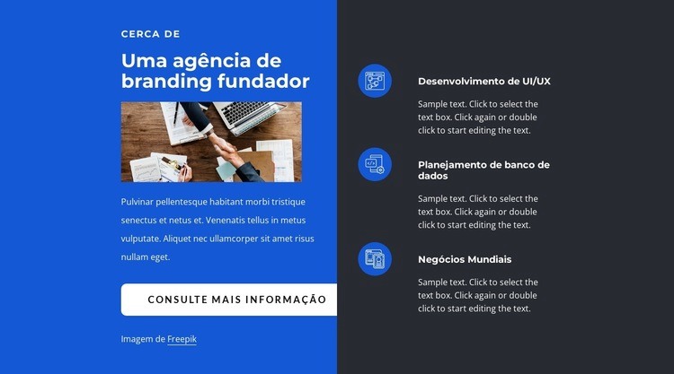 Identidade corporativa e design Maquete do site