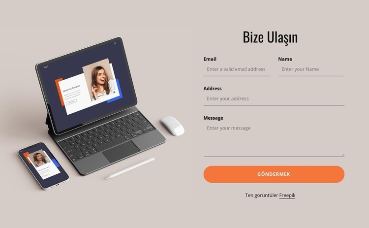 İhtiyacın olduğunda yardım et Web Sitesi Mockup'ı