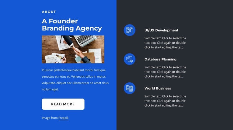 Corporate identity and design Landing Page