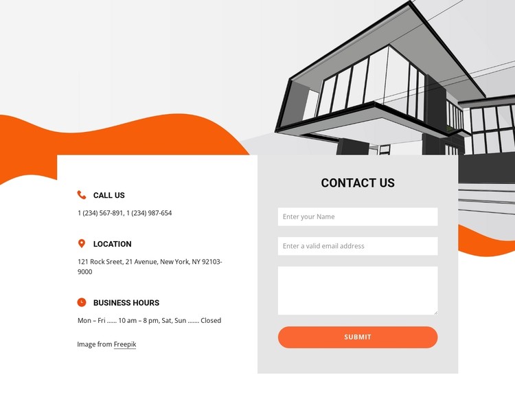 Simple contact us form CSS Template